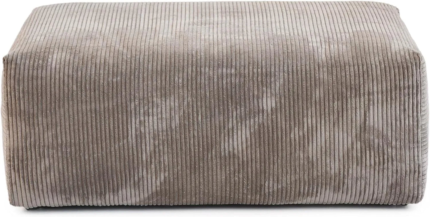 Matrix Modern Modular Sofas | Brown Corduroy Ottomans