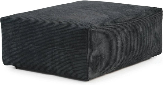 Matrix Modern Modular Sofas | Black Corduroy Ottomans