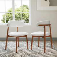 Arctic Curved Back Dining Chair | Walnut Back Set of 2