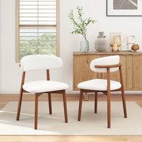 Arctic Curved Back Dining Chair | Walnut Back Set of 2