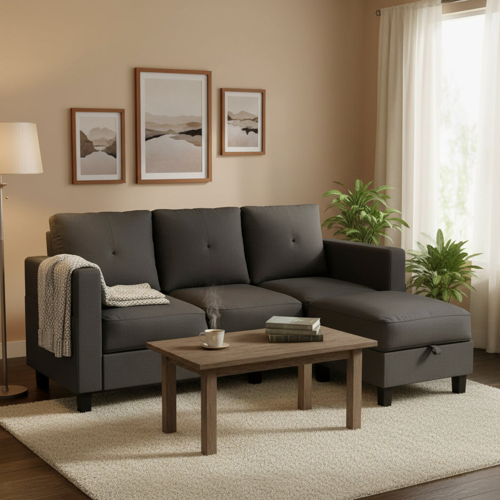 Walsunny Reversible Sectional Best L Shape Sofa