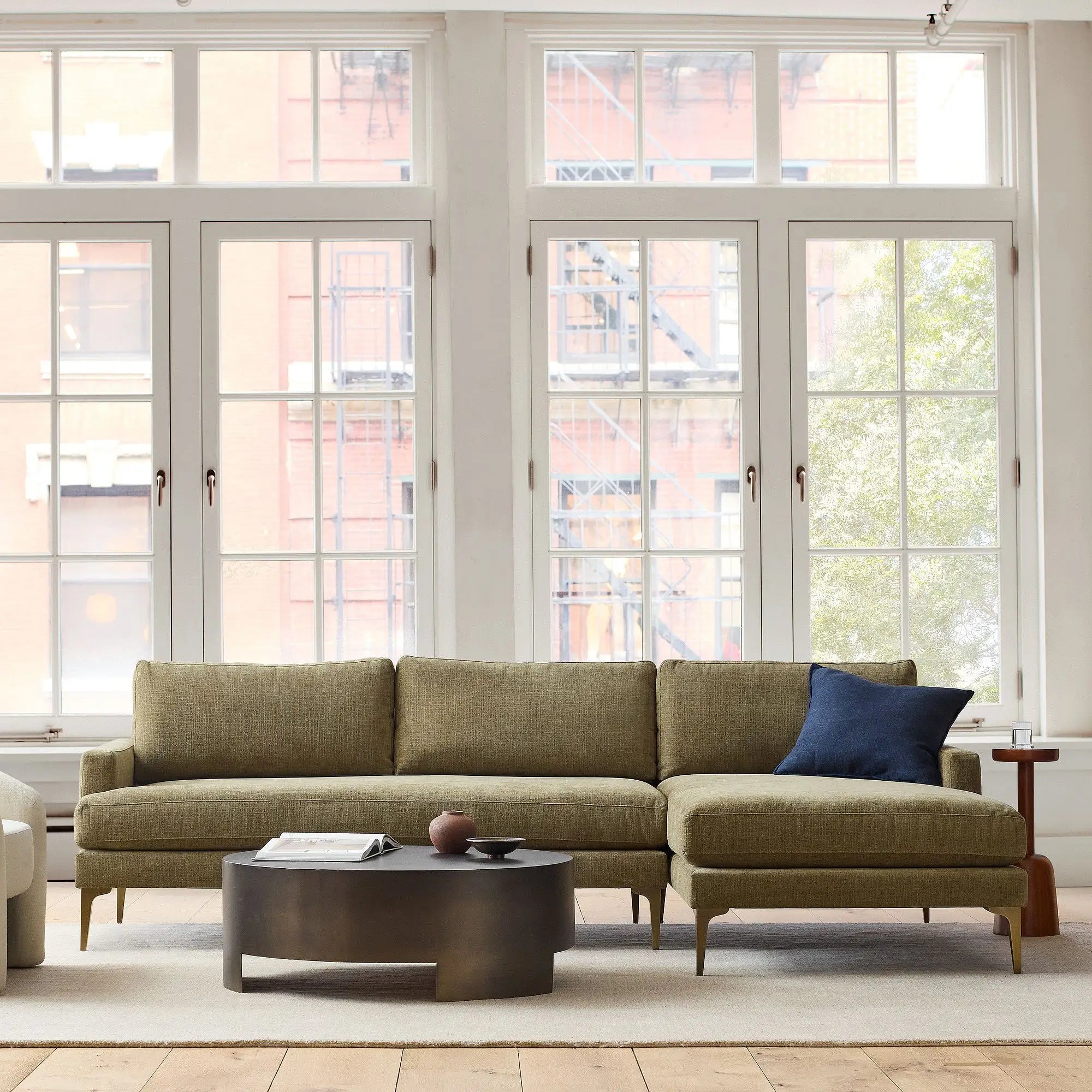 West Elm Andes Chaise Sectional - Family-Friendly Low Profile Sectional