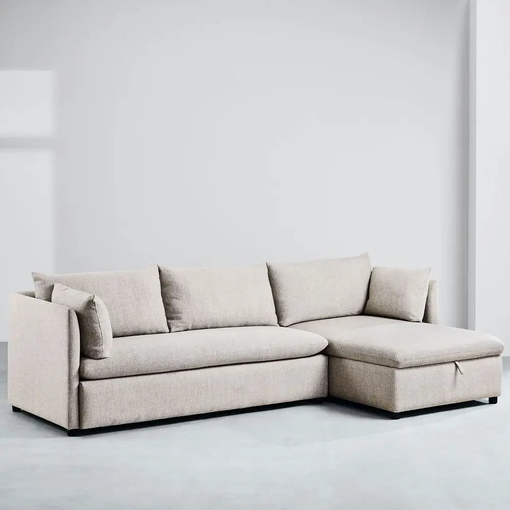 Refugio West Elm | El mejor sofá cama moderno en forma de L