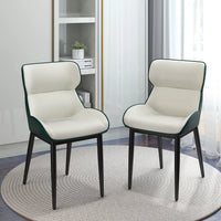 Vegan Full Back Dining Chair | White Seat Set of 2
