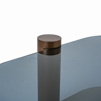 Zenith Glass Coffee Table | 36" Copper Square With Storage Shelf