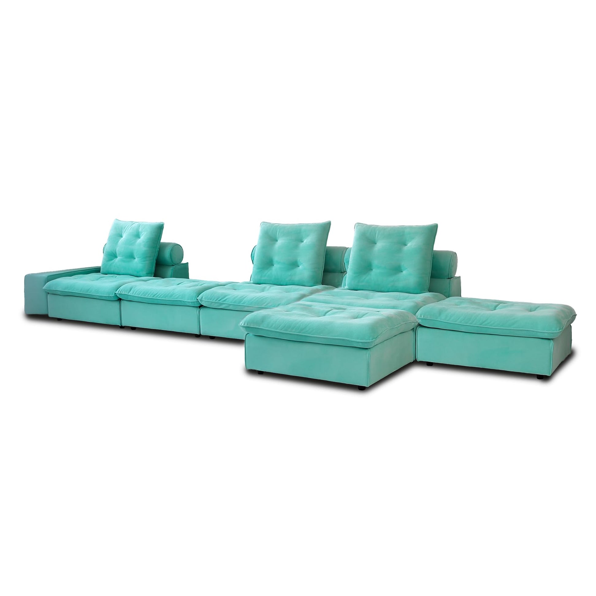 Cloud Modular Sectional Sofa, Luxury Velvet Couch Sofas for Living Room,74inch Corner Seater