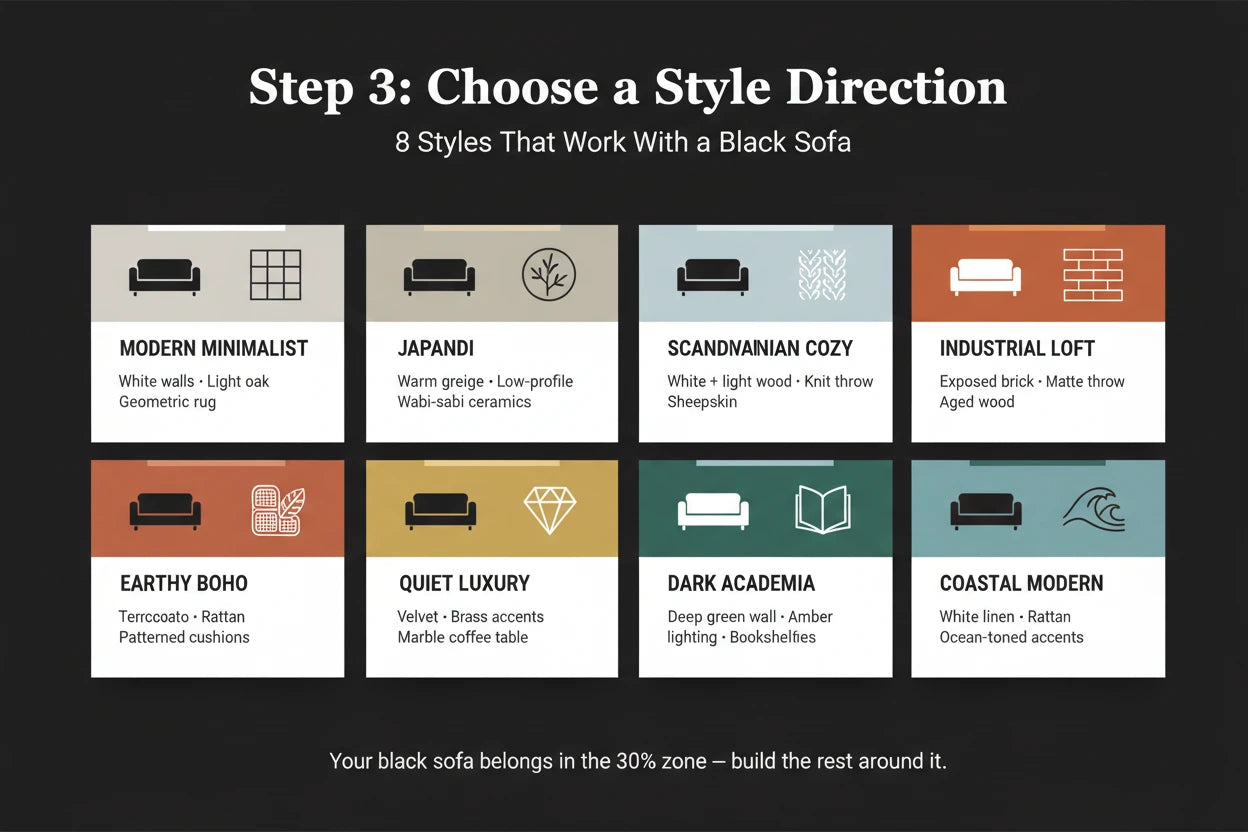 balck sofa 8 style direction