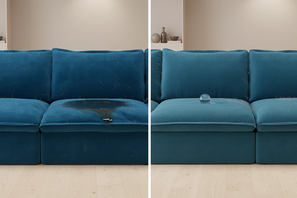 cons of velvet sectional sofa: Microfiber Outperforms Velvet In Key Areas