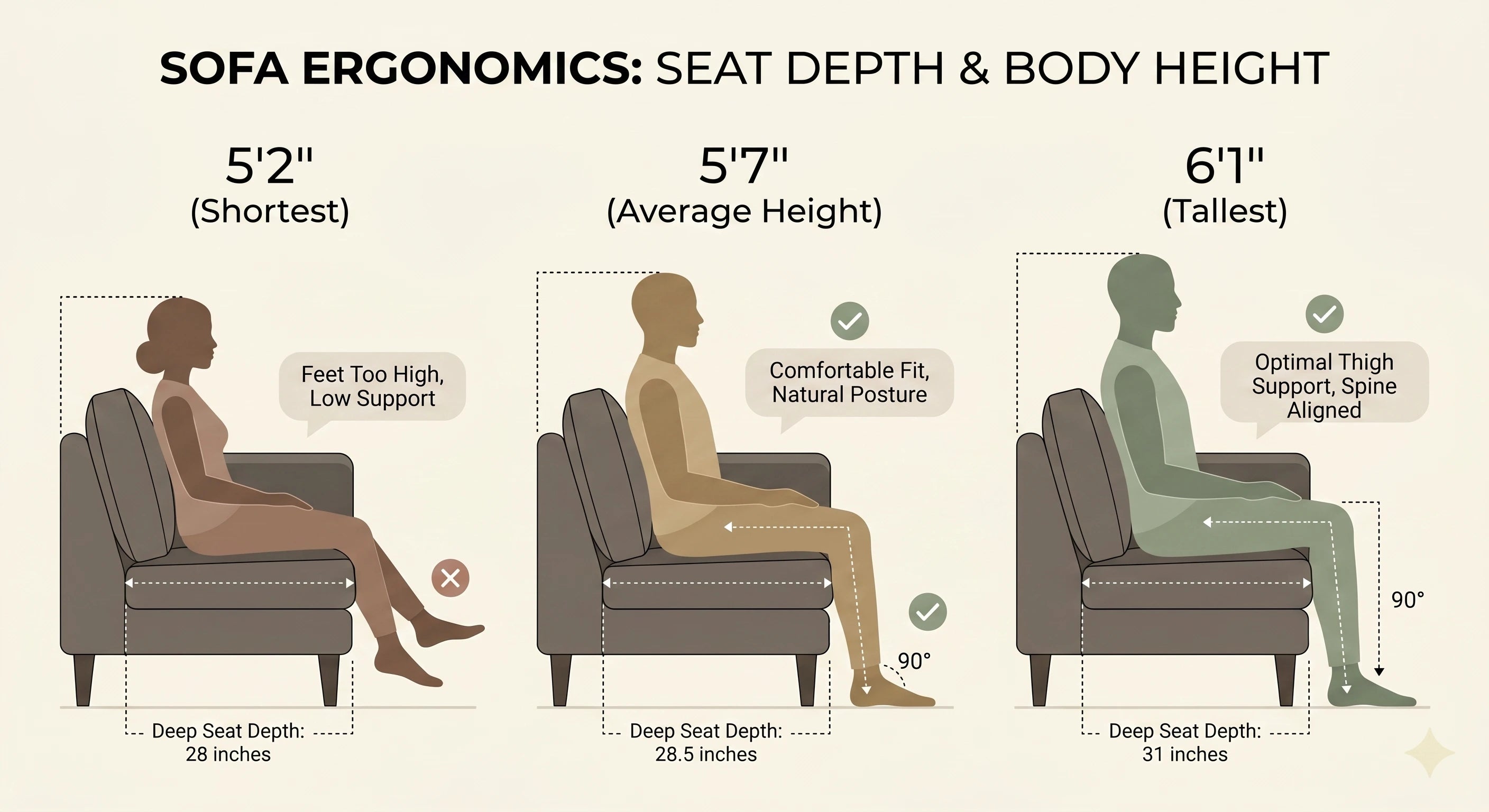 deep seat sofa vs regular sofa side by side comparison