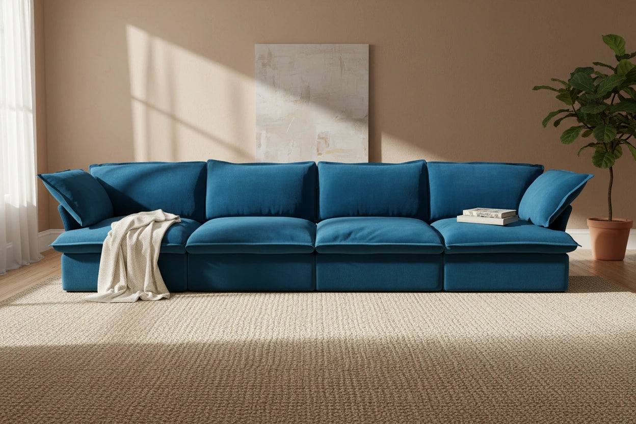 pros of velvet sectional sofa: Performance Velvet Lasts